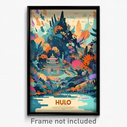 Icelandic Movie Poster - Large Yard (Iceland Psychedelic Art Retro Film Print)