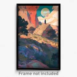 Art Poster - Stylish Landscape (Psychedelic Trippy Weird 11x17 Print)