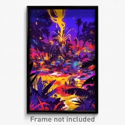 Art Poster - Buzzing Camp (Psychedelic Trippy Weird 11x17 Print)