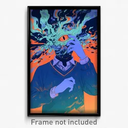Movie Art Poster - Man Feeling Irritated, Admirable Blue Sweater (Film Print)
