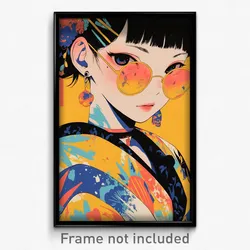Art Poster - Girl Feeling Hospitable, Adventurous Eyewear Strap (Art Print)