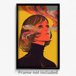 French Movie Poster - Woman Feeling Glumness, Sturdy Headpiece (Art Print)