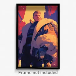 Movie Art Poster - Man Feeling Annoyed, Luxurious Fur Trimmed Jacket (Print)