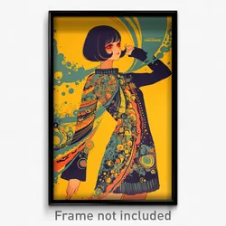 German Movie Poster - Girl Feeling Mad, Elaborate Sweater Dress (Art Print)