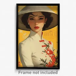 Vietnamese Movie Poster - Woman Feeling Embarrassment, Glossy Popped Button