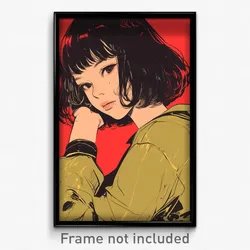Movie Art Poster - Girl Feeling Uncertainty, Silly Long Sleeves (Film Print)