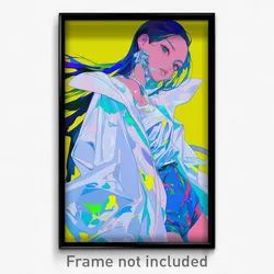 Anime Art Poster - Woman Feeling Weak Wearing Illustrious White Coat (Print)