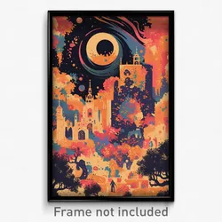 Mexican Movie Poster - Swirly Manse (Mexico Psychedelic Art Retro Film Print)