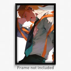 Anime Art Poster - Man Feeling Hate Wearing Agile Orange Ribbon (Print)