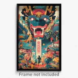 Thai Movie Poster - Wide Marketplace (Thailand Psychedelic Art Retro Film Print)
