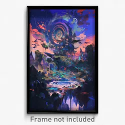 Art Poster - Muted Port (Psychedelic Trippy Weird 11x17 Print)