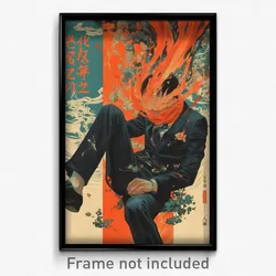 Chinese Movie Poster - Man Feeling Unhappy, Carefree Orange Scarf (Art Print)