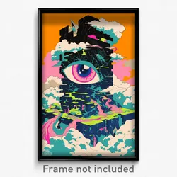 Bollywood Movie Poster - Monstrous Chasm (India Retro Hindi Film Art Print)