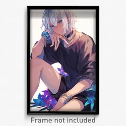Anime Art Poster - Boy Feeling Envy Wearing Rectangular Flower Bracelet (Print)
