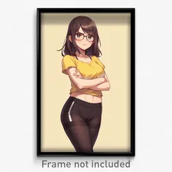 Anime Art Poster - Girl Feeling Annoyed Wearing Battling Leggings