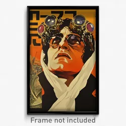Hebrew Movie Poster - Man Feeling Despair, Elegant White Scarf (Art Print)