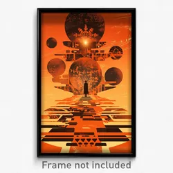 Movie Art Poster - Meager Temple (Psychedelic Trippy Retro Cartoon Film Print)