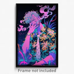 Anime Art Poster - Man Feeling Bored Wearing Smooth Side Tie Shirt (Print)