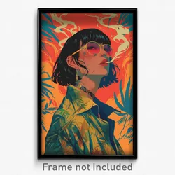 French Movie Poster - Woman Feeling Bored, Wobbly Ankle Lace Up (Art Print)