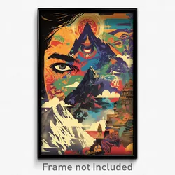 Bollywood Movie Poster - Mountainous Aerie (India Retro Hindi Film Art Print)