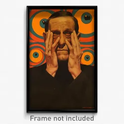German Movie Poster - Man Feeling Empathy, Radiant Black Shirt (Art Print)