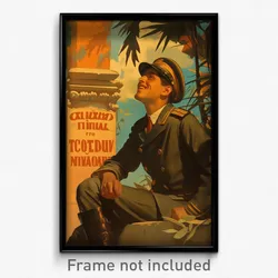 Mexican Movie Poster - Boy Feeling Thrilled, Elegant Naval Uniform (Art Print)