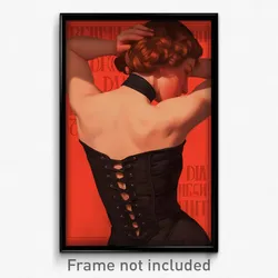 Russian Movie Poster - Man Feeling Possessive, Fresh Black Corset (Art Print)