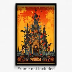 French Movie Poster - Red Cathedral (France Psychedelic Art Retro Film Print)