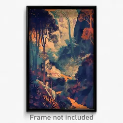 German Movie Poster - Animated Forest (Germany Psychedelic Art Retro Film Print)