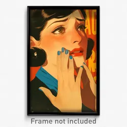 Spanish Movie Poster - Woman Feeling Grief, Jagged Blue Bowtie (Spain Art Print)