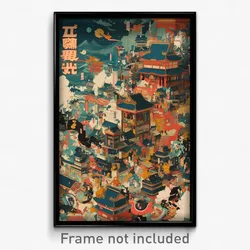 Icelandic Movie Poster - Thin Chinese City (Iceland Retro Film Art Print)