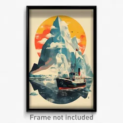 Brazilian Movie Poster - Majestic Iceberg (Brazil Retro Film Art Print)