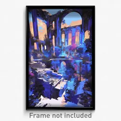 Art Poster - Frozen Campus (Psychedelic Trippy Weird 11x17 Cartoon Print)