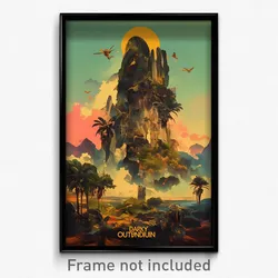Spanish Movie Poster - Dark Outpost (Spain Psychedelic Art Retro Film Print)