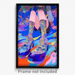 Anime Art Poster - Man Feeling Politeness, Kaleidoscopic Lace Trimmed Legwear