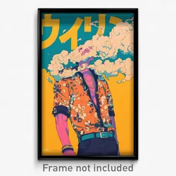 Brazilian Movie Poster - Man Feeling Anticipation, Ancient Back Print (Print)