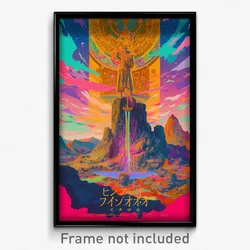 Icelandic Movie Poster - Angelic Petroglyphs (Iceland Retro Film Art Print)