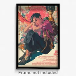 Thai Movie Poster - Boy Feeling Claustrophobic, Elaborate Pink Scarf (Art Print)