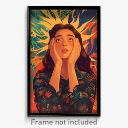 Indonesian Movie Poster - Woman Feeling Sullenness, Velvety Tented Shirt (Print)