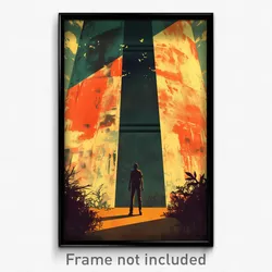 German Movie Poster - Deserted Jail (Germany Psychedelic Art Retro Film Print)