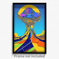 Spanish Movie Poster - Wire Frame Fields (Spain Retro Film Art Print)
