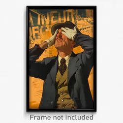 Spanish Movie Poster - Man Feeling Hopeless, Reasonable White Gloves (Art Print)