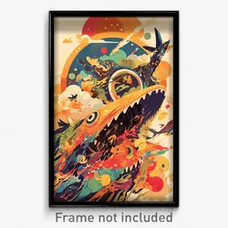 Hebrew Movie Poster - Grimy Hot Dog (Israel Psychedelic Art Retro Film Print)