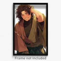 Anime Art Poster - Man Feeling Pleased Wearing Flippant Brown Sleeves (Print)