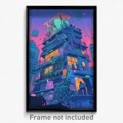 Movie Art Poster - Fluffy Shack Tenement (Psychedelic Retro Weird Film Print)