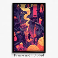 Art Poster - Deserted Brewery (Psychedelic Trippy Weird 11x17 Print)