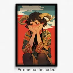 Indonesian Movie Poster - Boy Feeling Discontentment, Adorable Horn Ribbon