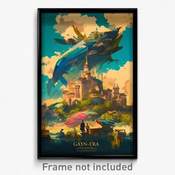 French Movie Poster - Enchanting Granary (France Retro Film Art Print)