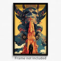 Movie Art Poster - Enormous Crossroad (Psychedelic Retro Weird Film Print)