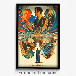 French Movie Poster - Brisk Colonnade (France Psychedelic Art Retro Film Print)